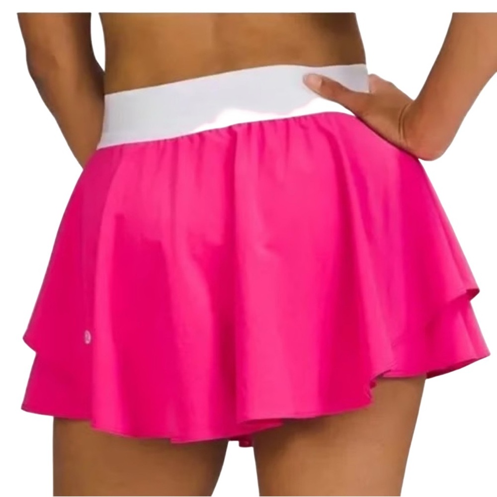 lululemon athletica Pink Skater mini skirt court rival high rise size 8